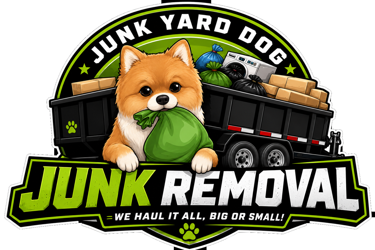 Junk Yard Dog Junk Removal logo — junk hauling and cleanout company, branding and media client of Murrieta Media in Southern California